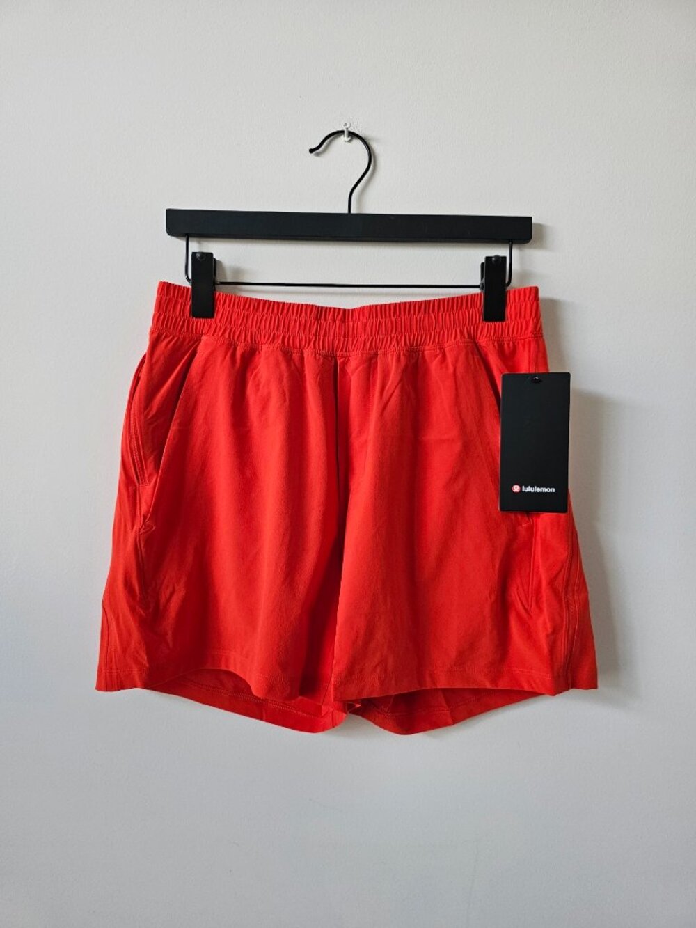 NWT LULULEMON CRYE Cherry Red Pace Breaker Shorts 5" LL Men's XL